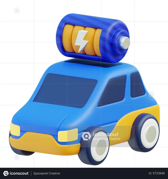 電気自動車  3D Icon