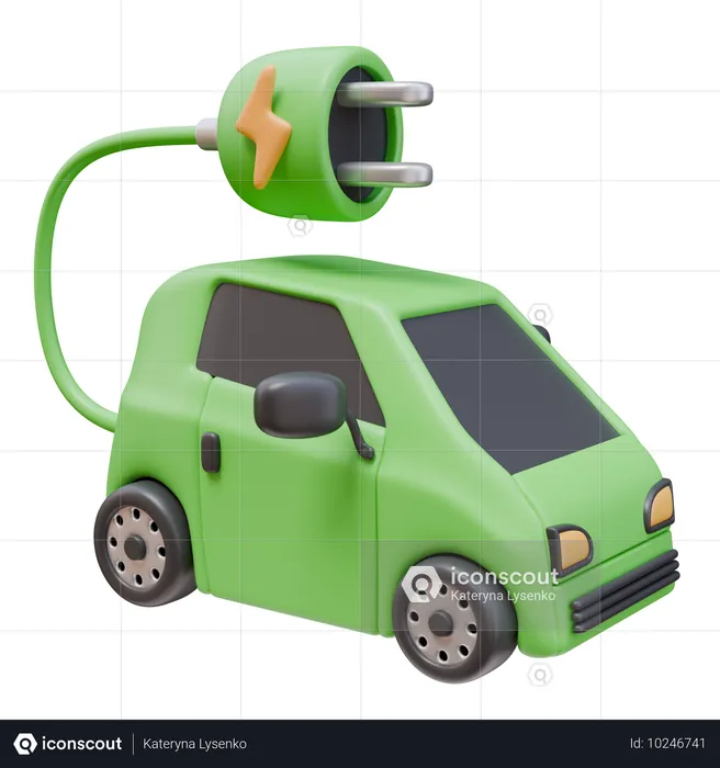 電気自動車  3D Icon