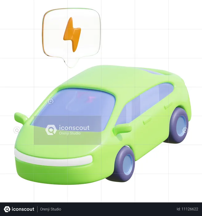 電気自動車  3D Icon