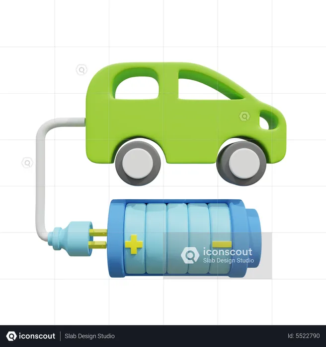 Electric Car  3D Icon