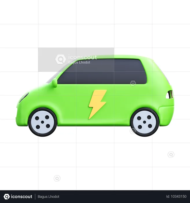 Electric Car  3D Icon