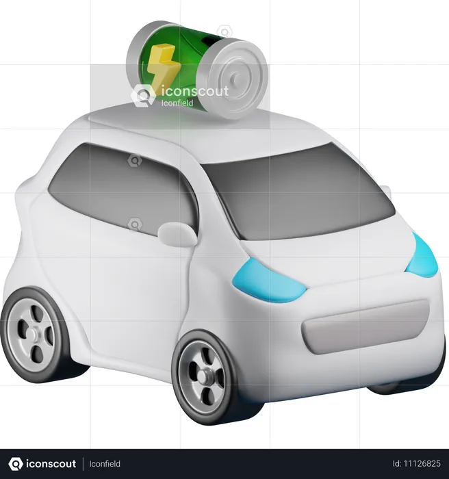 Electric Car  3D Icon