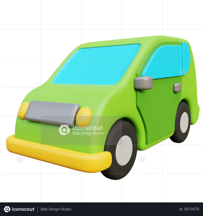 Electric Car  3D Icon