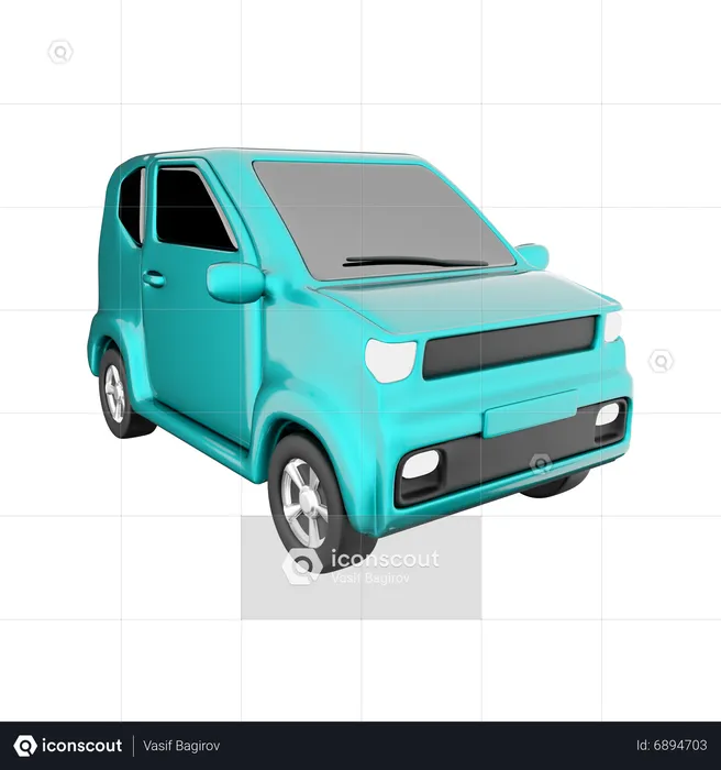 Electric Car  3D Icon