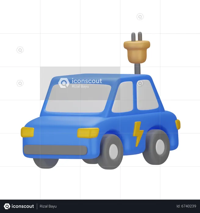 Electric Car  3D Icon