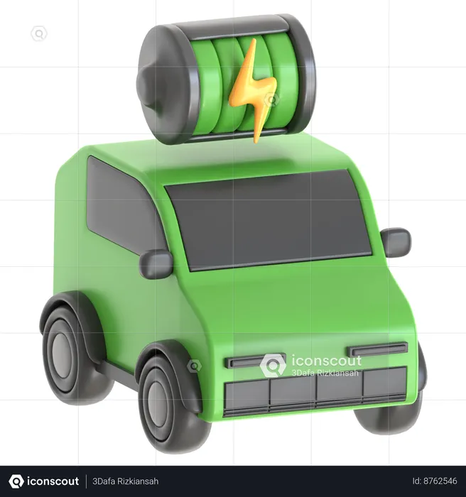 Electric Car  3D Icon