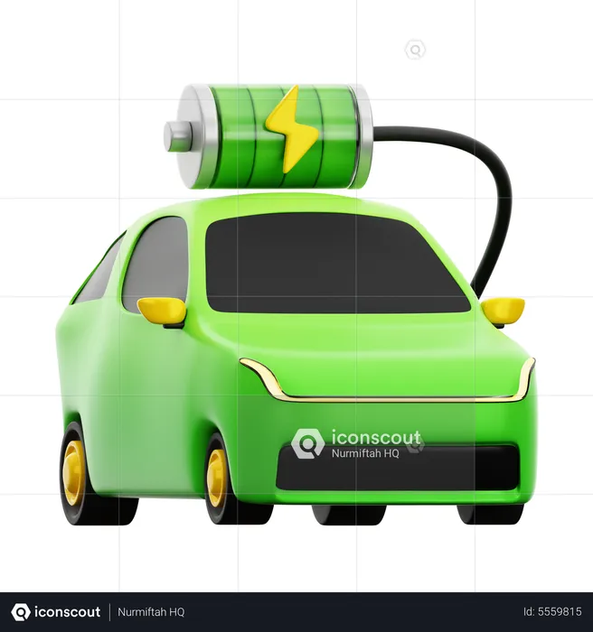 Electric Car  3D Icon