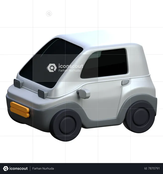 Electric Car  3D Icon