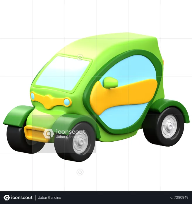 Electric Cars  3D Icon