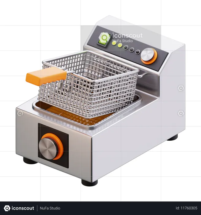 Electric Deep Fryer Appliance  3D Icon