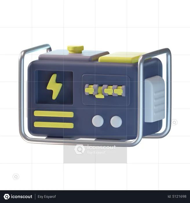 Electric Generator  3D Icon