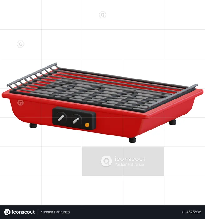 Electric Grill  3D Icon