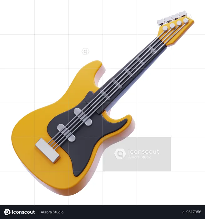 Electric Guitar  3D Icon