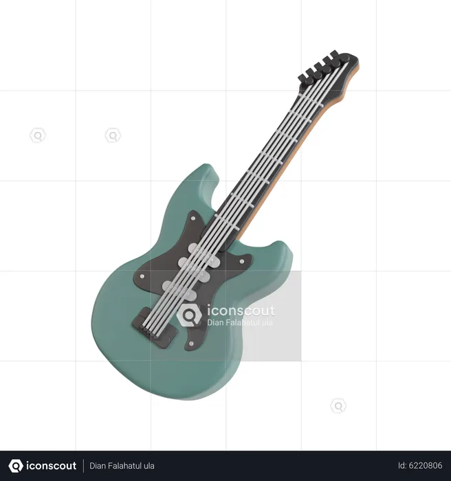 Electric Guitar  3D Icon