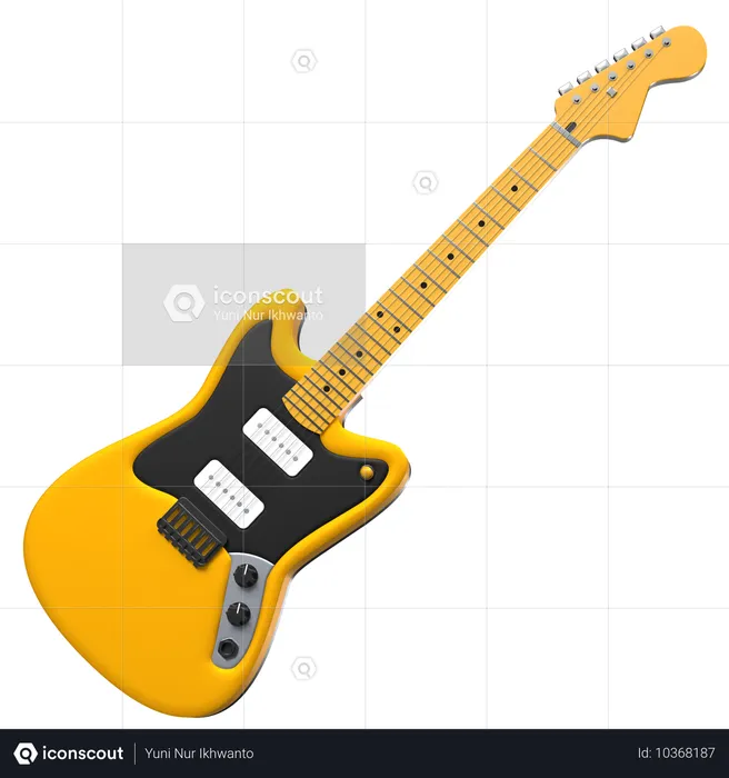 Electric Guitar  3D Icon