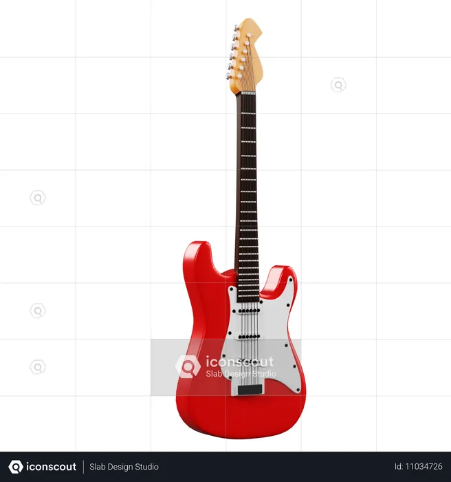 Electric Guitar  3D Icon