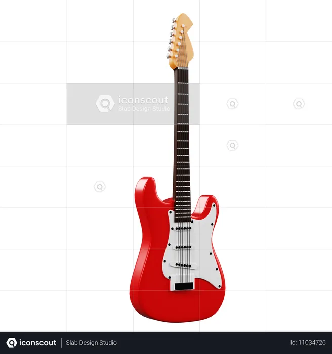 Electric Guitar  3D Icon