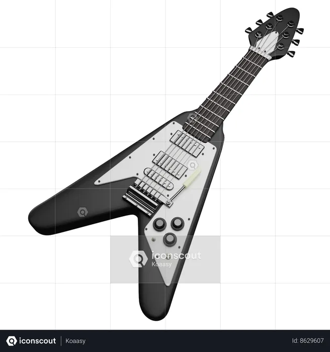 Electric Guitar  3D Icon