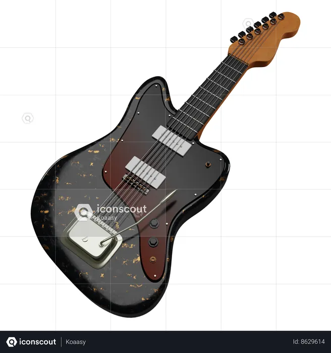 Electric Guitar  3D Icon