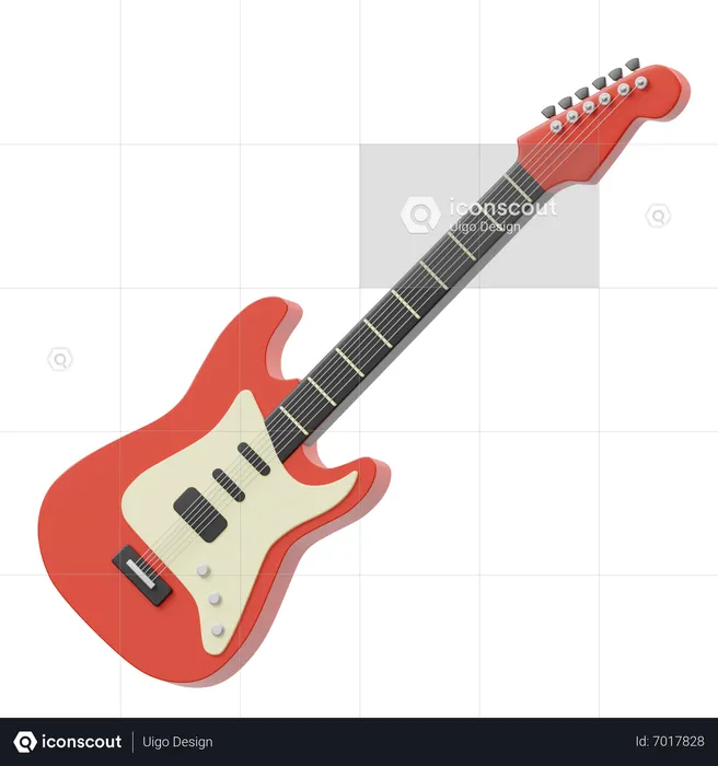 Electric Guitar  3D Icon