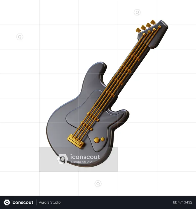 Electric Guitar  3D Illustration