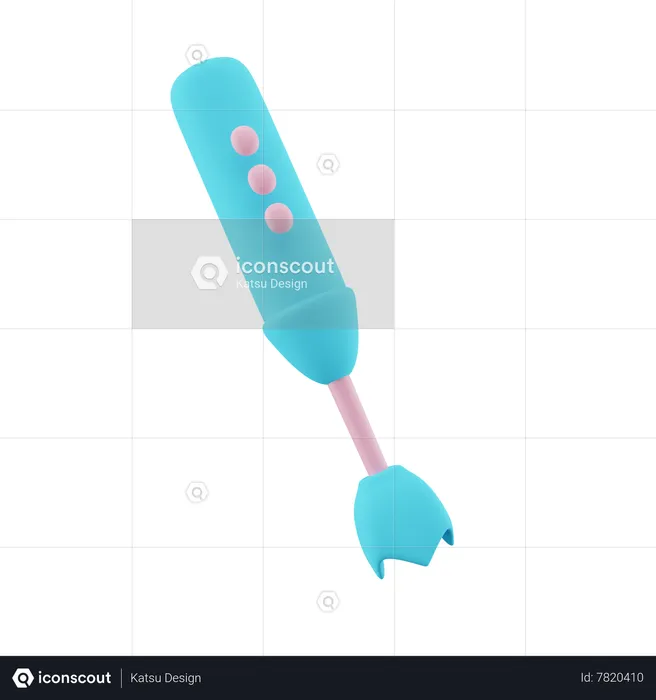 Electric Immersion Hand Blender  3D Icon
