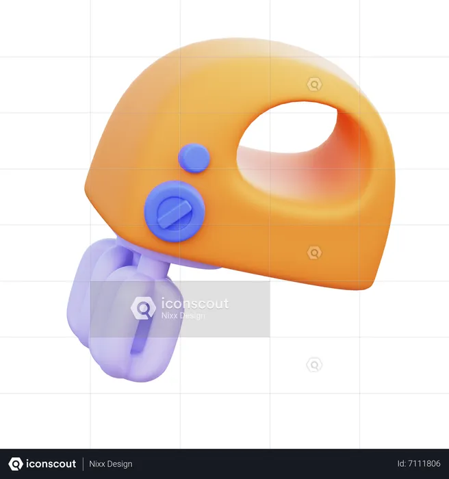 Electric Mixer  3D Icon