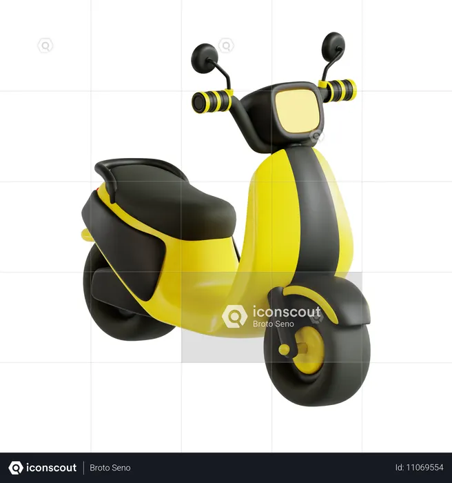 Electric motorcycle  3D Icon