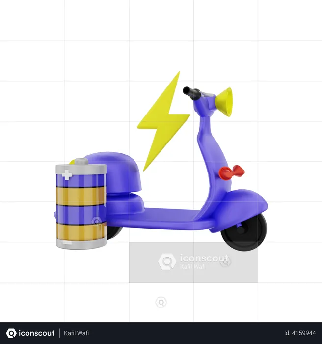 Electric Scooter  3D Illustration