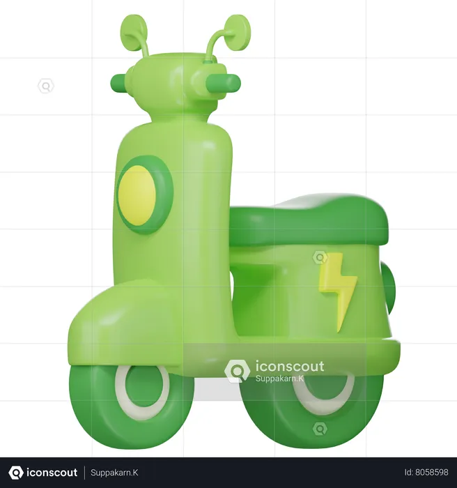 Electric Scooter  3D Icon