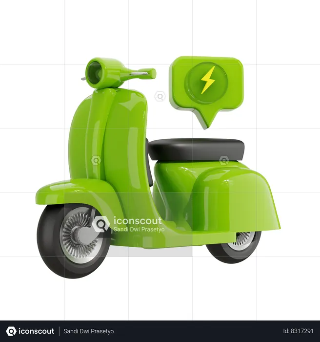 Electric Scooter Bike  3D Icon