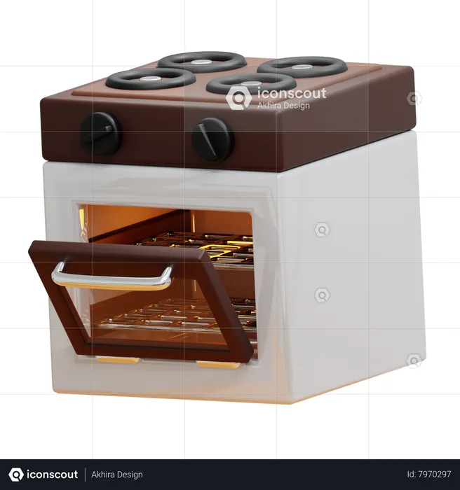 Electric Stove  3D Icon