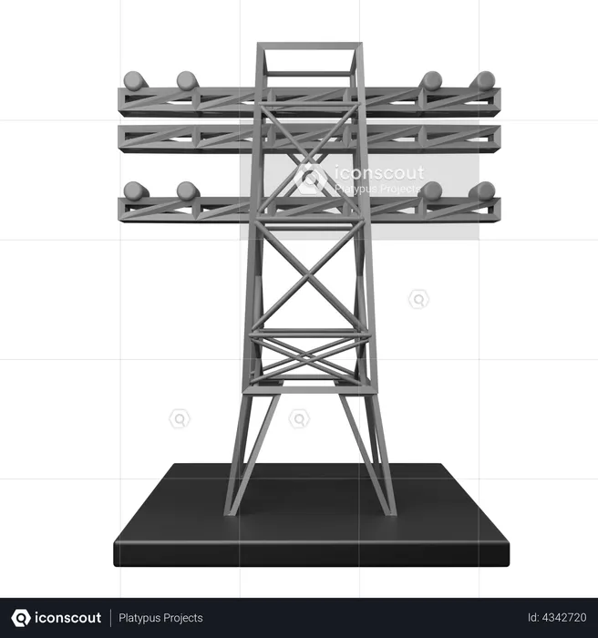 Electric Tower  3D Illustration