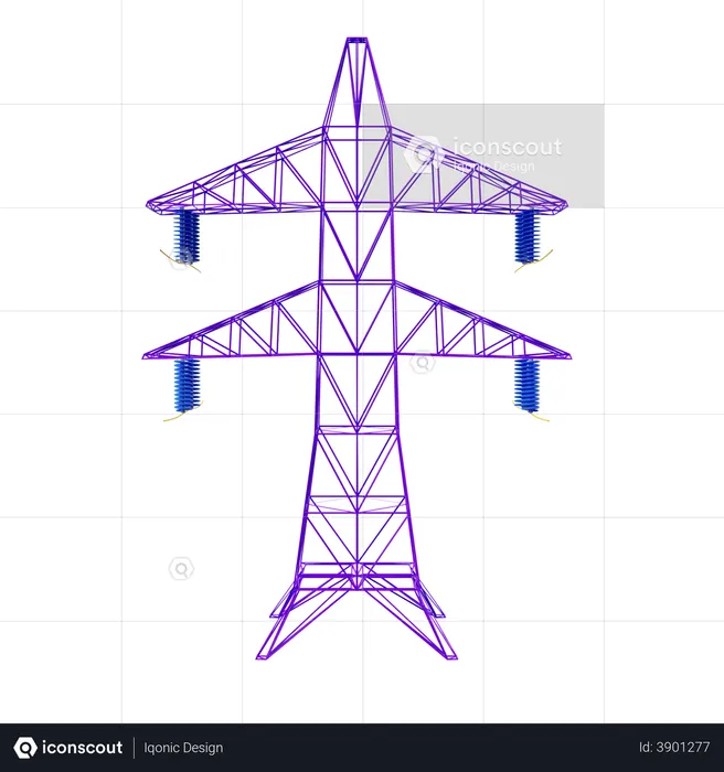 Electric Tower  3D Illustration
