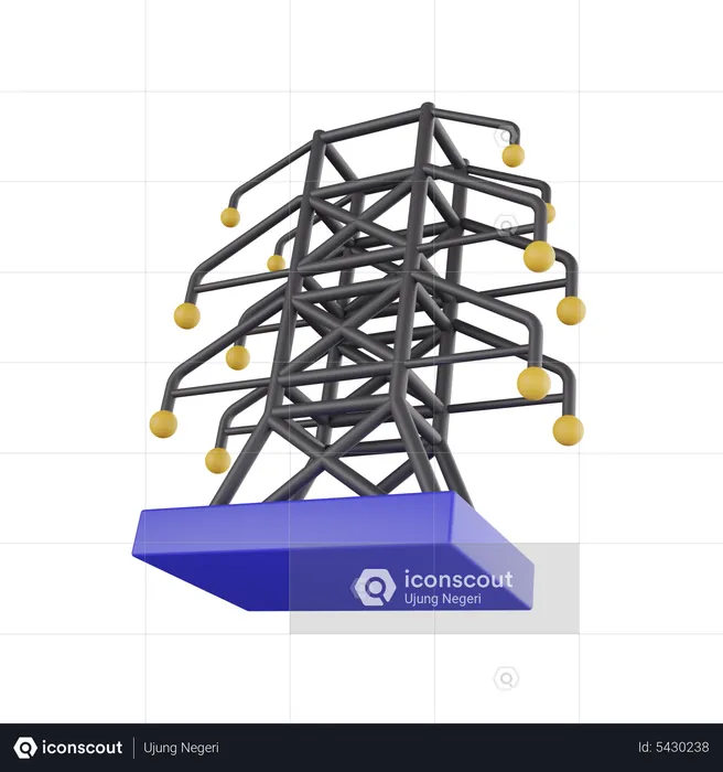 Electric Tower  3D Icon