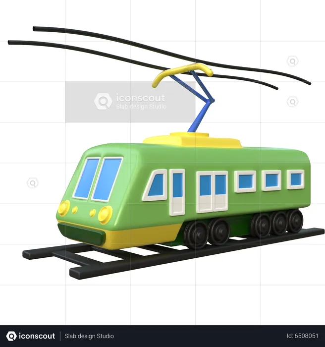 Electric Train  3D Icon