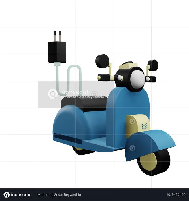 Electric Vehicle  3D Icon