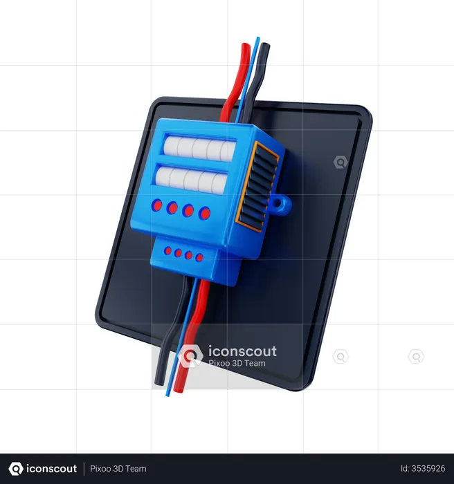 Electricity Meter  3D Illustration