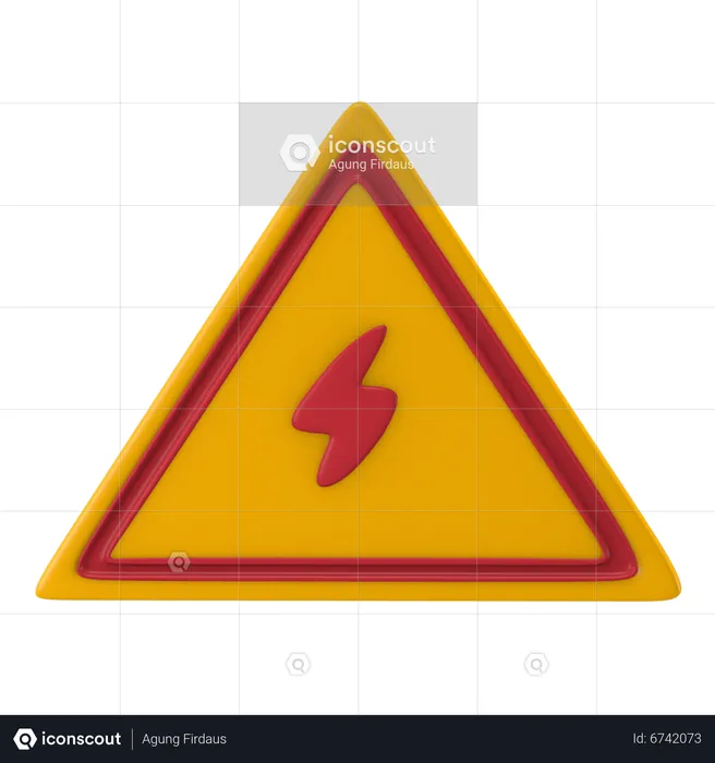 Electricity Sign  3D Icon