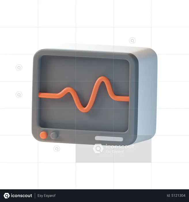 Electrocardiogram  3D Icon