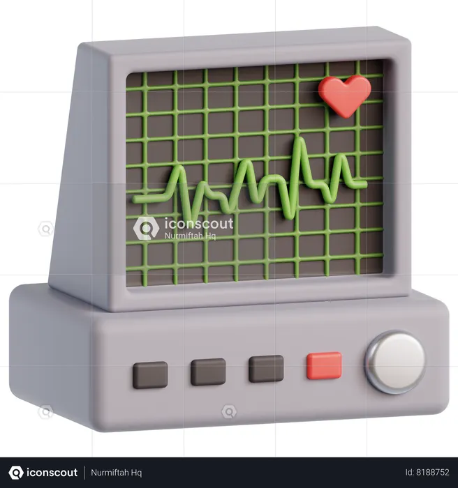 Electrocardiogram  3D Icon