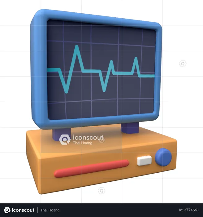 Electrocardiogram  3D Illustration