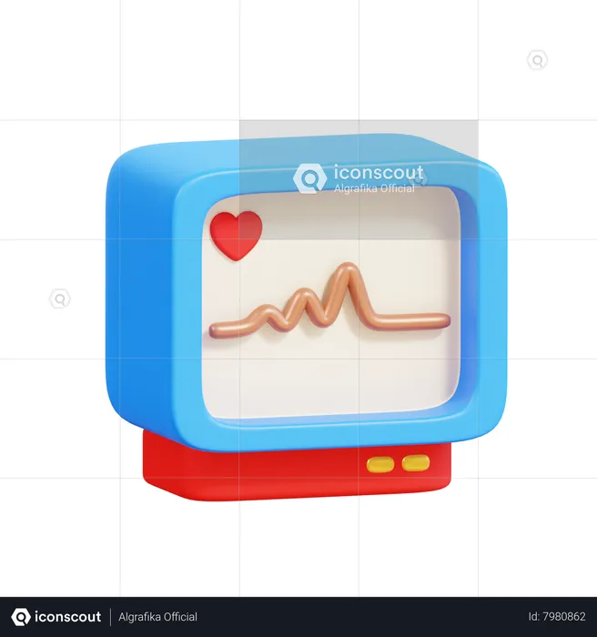 Electrocardiogram  3D Icon