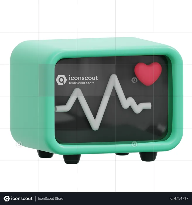 Electrocardiograma  3D Icon