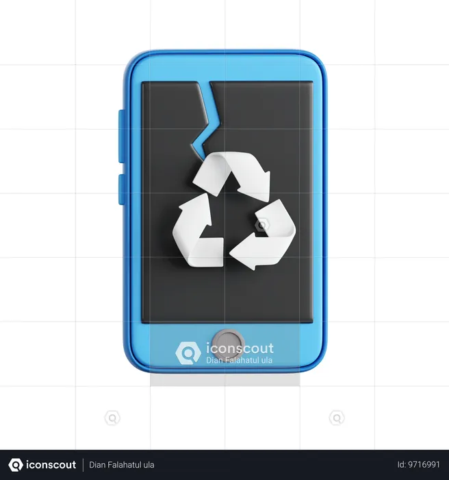 Electronic Recycling  3D Icon