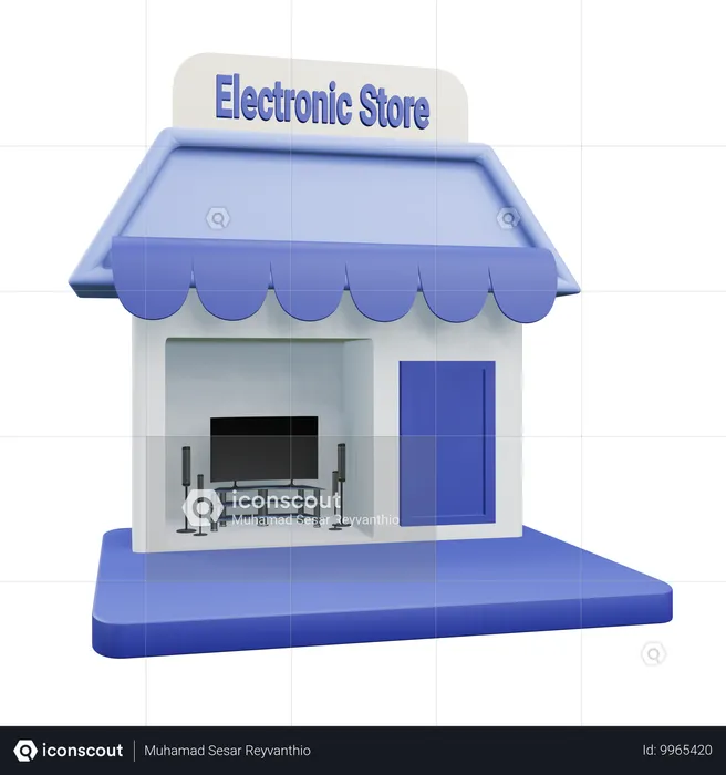 Electronic Store  3D Icon