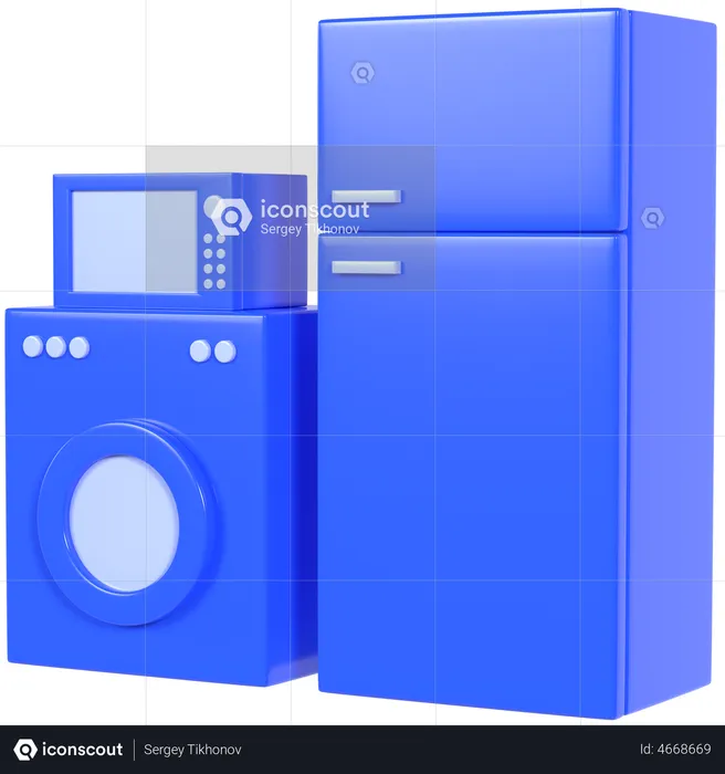 Electronics Appliances  3D Illustration