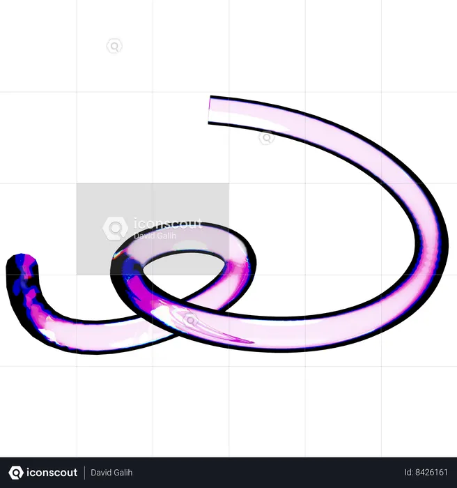 Elegant Glass Dispersion Art  3D Icon