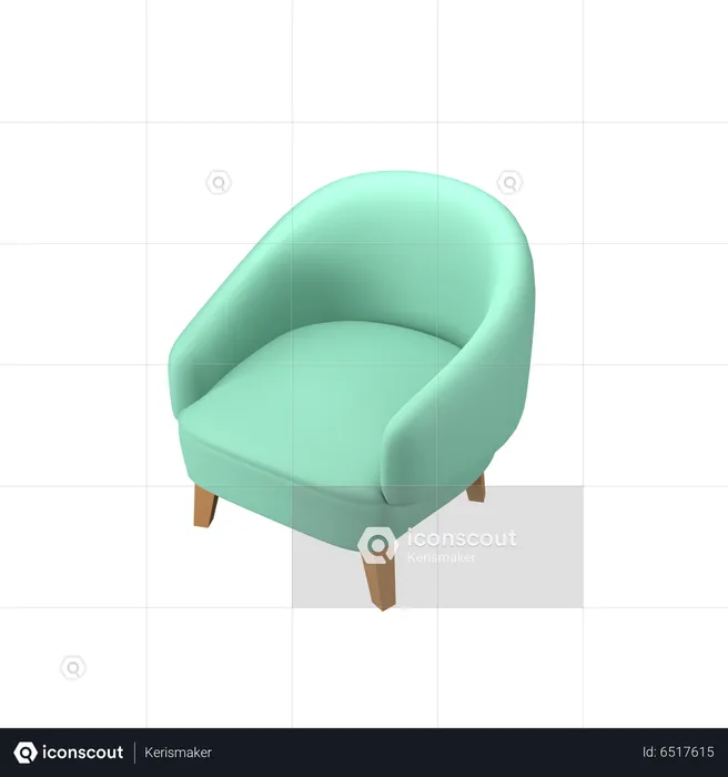 Eleganter Sessel  3D Icon