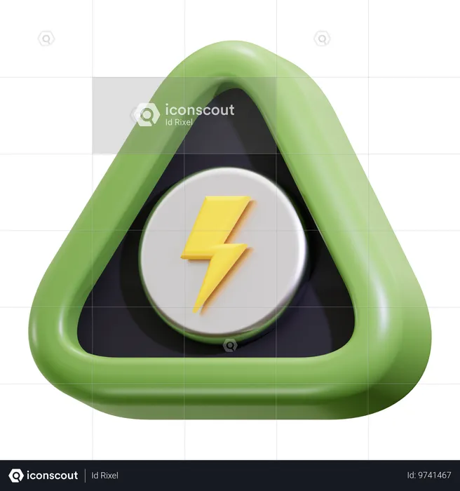 Elektrisches Zeichen  3D Icon